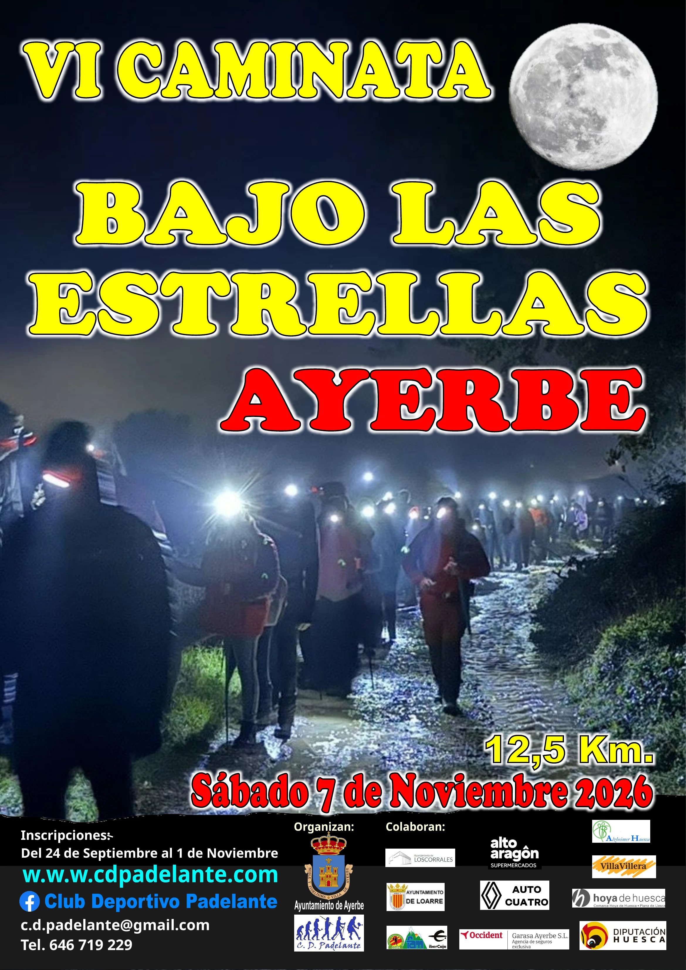 Cartel Caminata Bajo las Estrellas